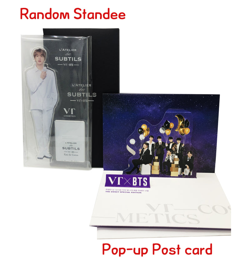 VT X BTS L'ATELIER Perfume 50ml COTON - JIN (15 BTS Photo Cards and Pop up Postcard + A Random Standee)
