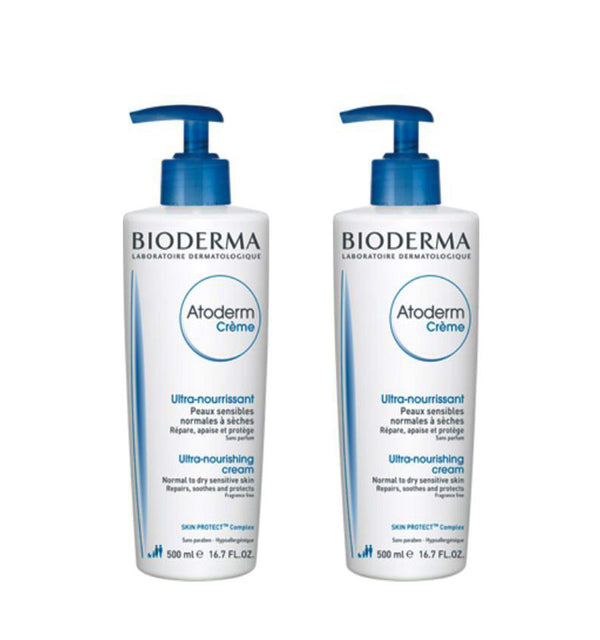 BIODERMA Atoderm Ultra-Nourishing Cream Pack 2x500ml.