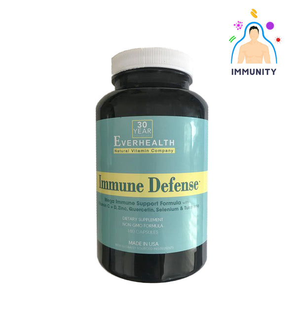Everhealth Natural Vitamins Immune Defense 180 capsules.