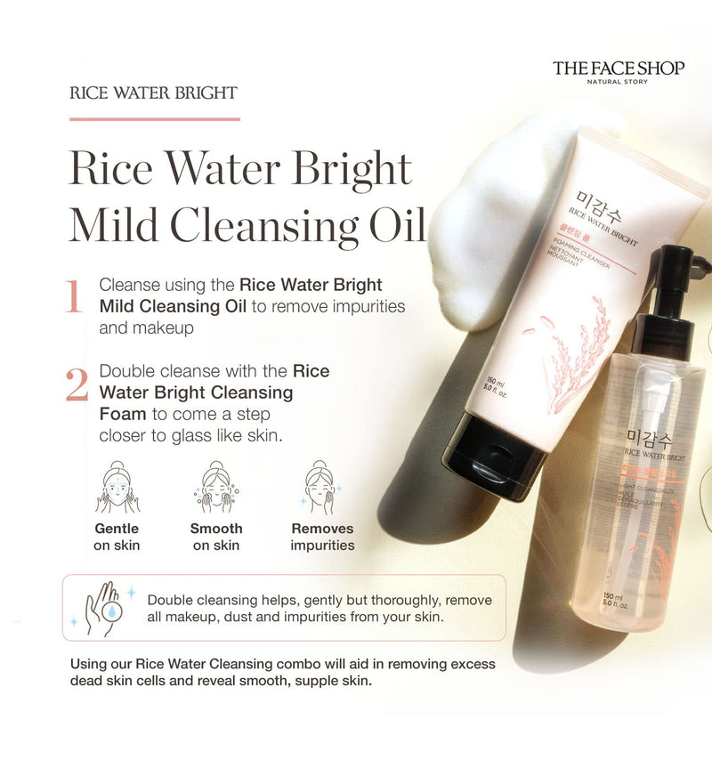 THE FACESHOP Rice Water Bright Face Wash oil